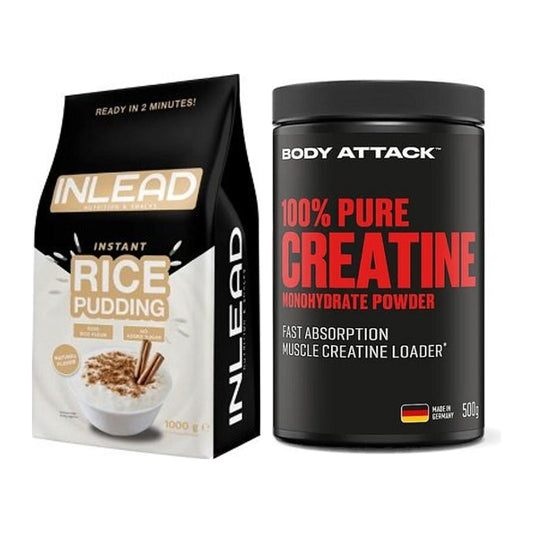 Masseaufbau-Set: INLEAD Instant Rice + Body Attack 100% Pure – alle enthaltenen Artikel