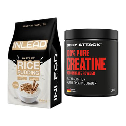 Masseaufbau-Set: INLEAD Instant Rice + Body Attack 100% Pure – alle enthaltenen Artikel