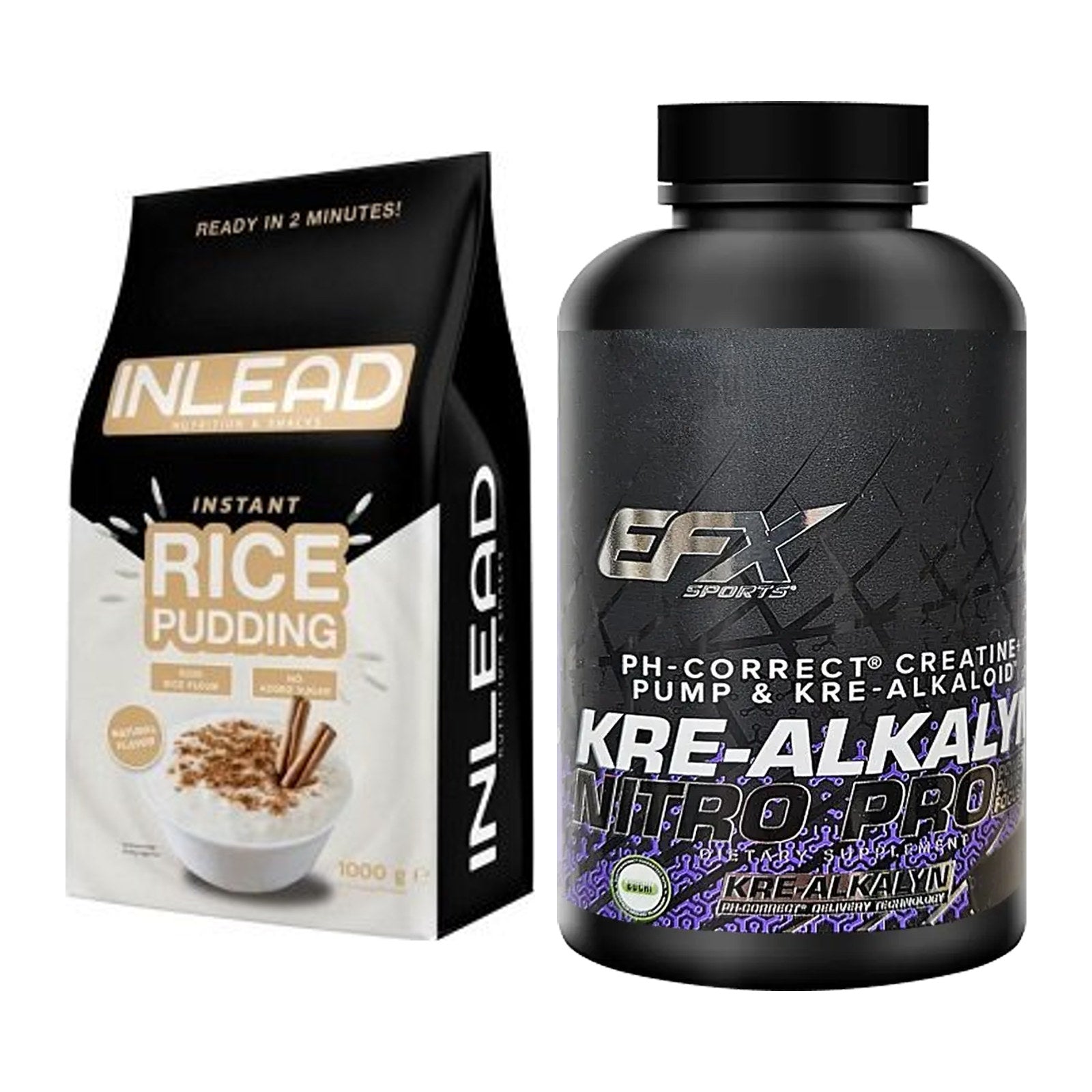 Masseaufbau-Set: INLEAD Instant Rice + EFX Kre-Alkalyn PRO 120 – alle enthaltenen Artikel