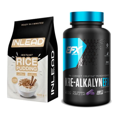 Masseaufbau-Set: INLEAD Instant Rice Pudding + EFX Kre-Alkalyn – alle enthaltenen Artikel