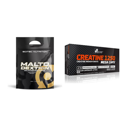 Masseaufbau-Set: Scitec Maltodextrin 2000g + Olimp Creatine Mega Caps – alle enthaltenen Artikel