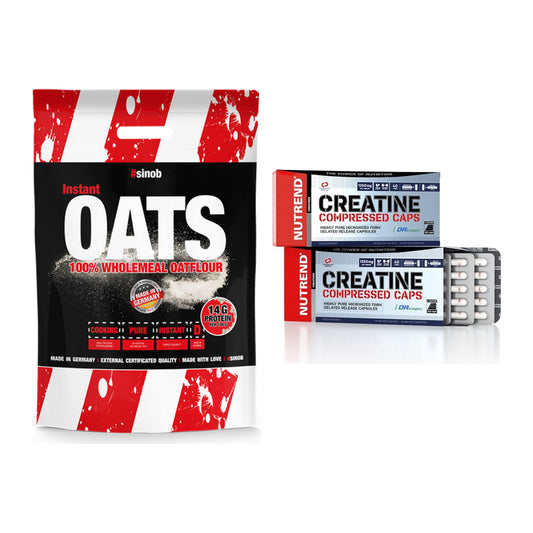 Masseaufbau-Set: Sinob Instant Oats + Nutrend Creatine Compressed Caps – alle enthaltenen Artikel