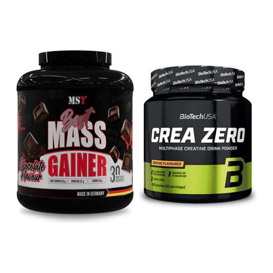 Masseaufbau-Set: MST Best Mass Gainer + BioTech Crea Zero – alle enthaltenen Artikel