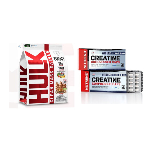 Masseaufbau-Set: Perfect Sports Hulk Clean + Nutrend Creatine – alle enthaltenen Artikel