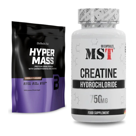Masseaufbau-Set: BioTech Hyper Mass + MST Creatin HCL – alle enthaltenen Artikel
