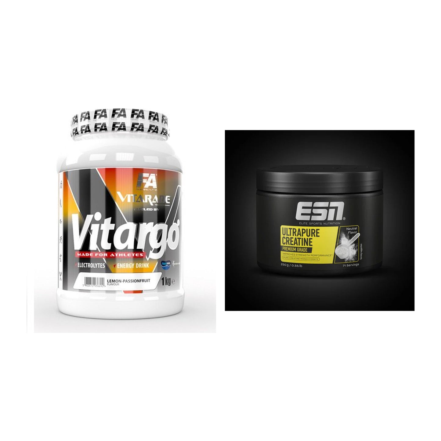 Masseaufbau-Set: FA Vitarade Vitargo + ESN Ultrapure Creatine – alle enthaltenen Artikel