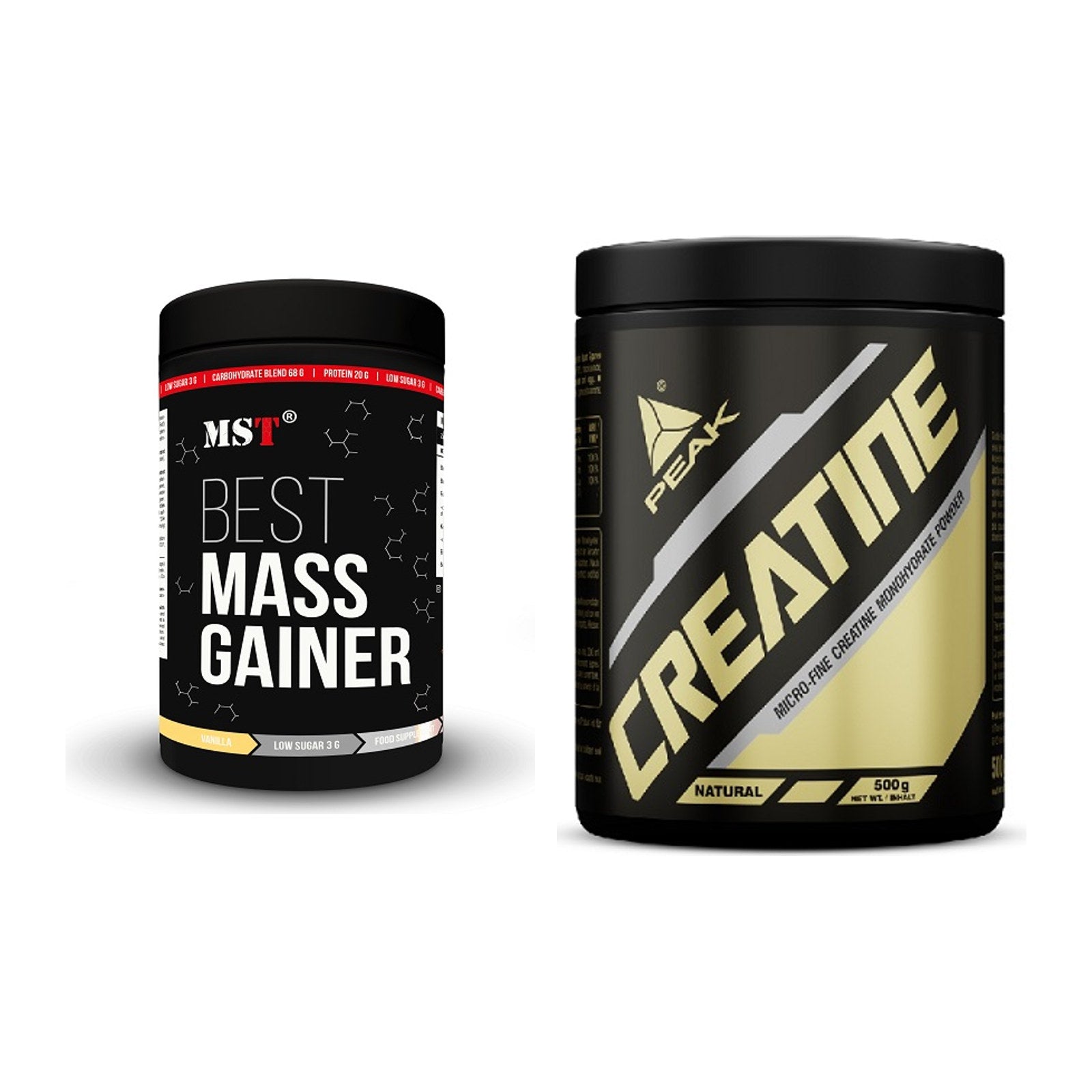 Masseaufbau-Set: MST Best Mass Gainer + Peak Creatin Powder – alle enthaltenen Artikel
