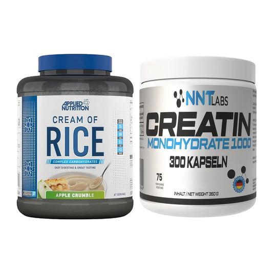 Masseaufbau-Set: Applied Nutrition Cream of Rice + NNT Creatin 1000 mg – alle enthaltenen Artikel