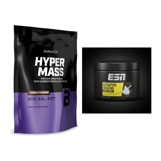 Masseaufbau-Set: BioTech Hyper Mass + ESN Ultrapure Creatine – alle enthaltenen Artikel