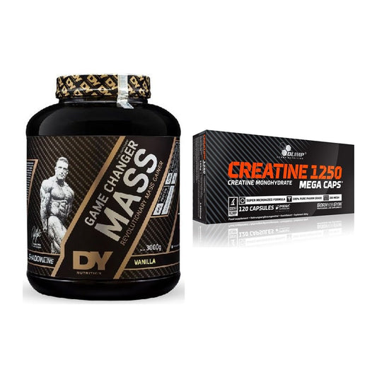 Masseaufbau-Set: DY Nutrition Game Changer + Olimp Creatine Mega Caps – alle enthaltenen Artikel
