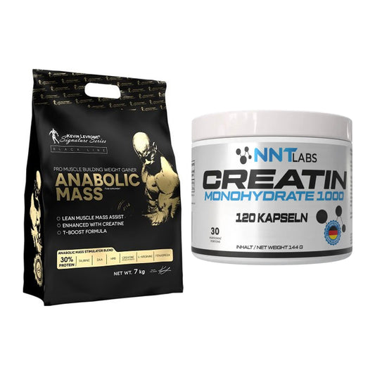 Masseaufbau-Set: Kevin Levrone Anabolic Mass + NNT Creatin 1000 mg – alle enthaltenen Artikel