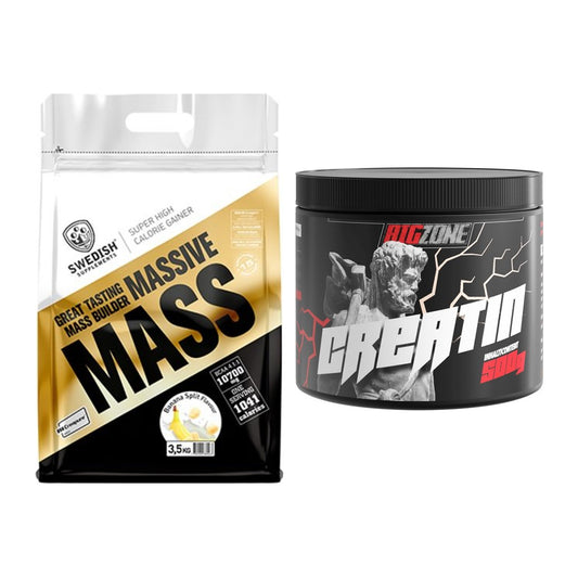 Masseaufbau-Set: Swedish Supplements Massive Mass + Big Zone Creatin – alle enthaltenen Artikel
