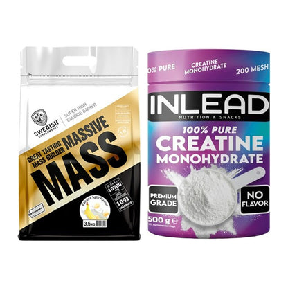Masseaufbau-Set: Swedish Supplements + INLEAD Creatine – alle enthaltenen Artikel