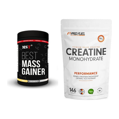 Masseaufbau-Set: MST Best Mass Gainer + ProFuel Creatine – alle enthaltenen Artikel