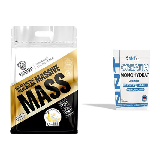 Masseaufbau-Set: Swedish Supplements + NNT Creatin Monohydrat – alle enthaltenen Artikel