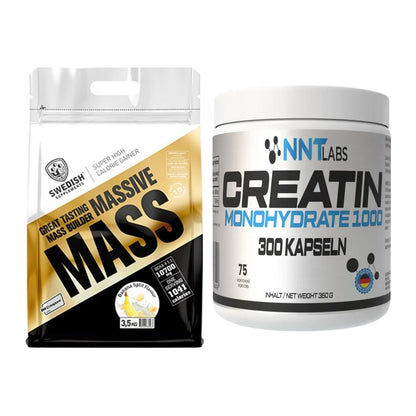 Masseaufbau-Set: Swedish Supplements + NNT Creatin 1000 mg – alle enthaltenen Artikel