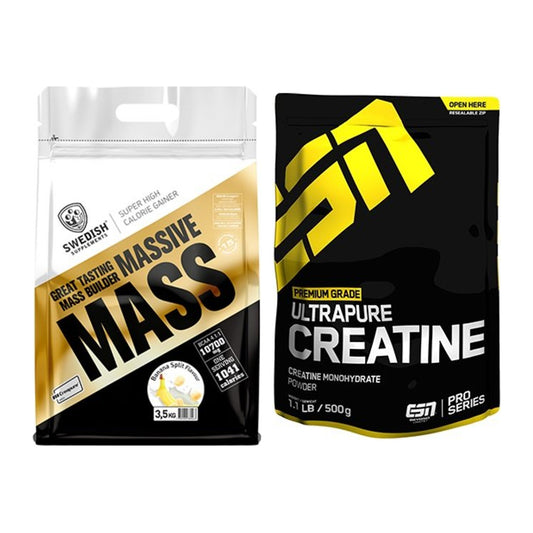 Masseaufbau-Set: Swedish Supplements + ESN Ultrapure Creatine – alle enthaltenen Artikel
