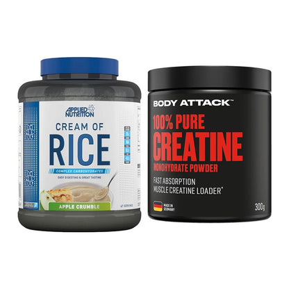 Masseaufbau-Set: Applied Nutrition Cream + Body Attack 100% Pure – alle enthaltenen Artikel