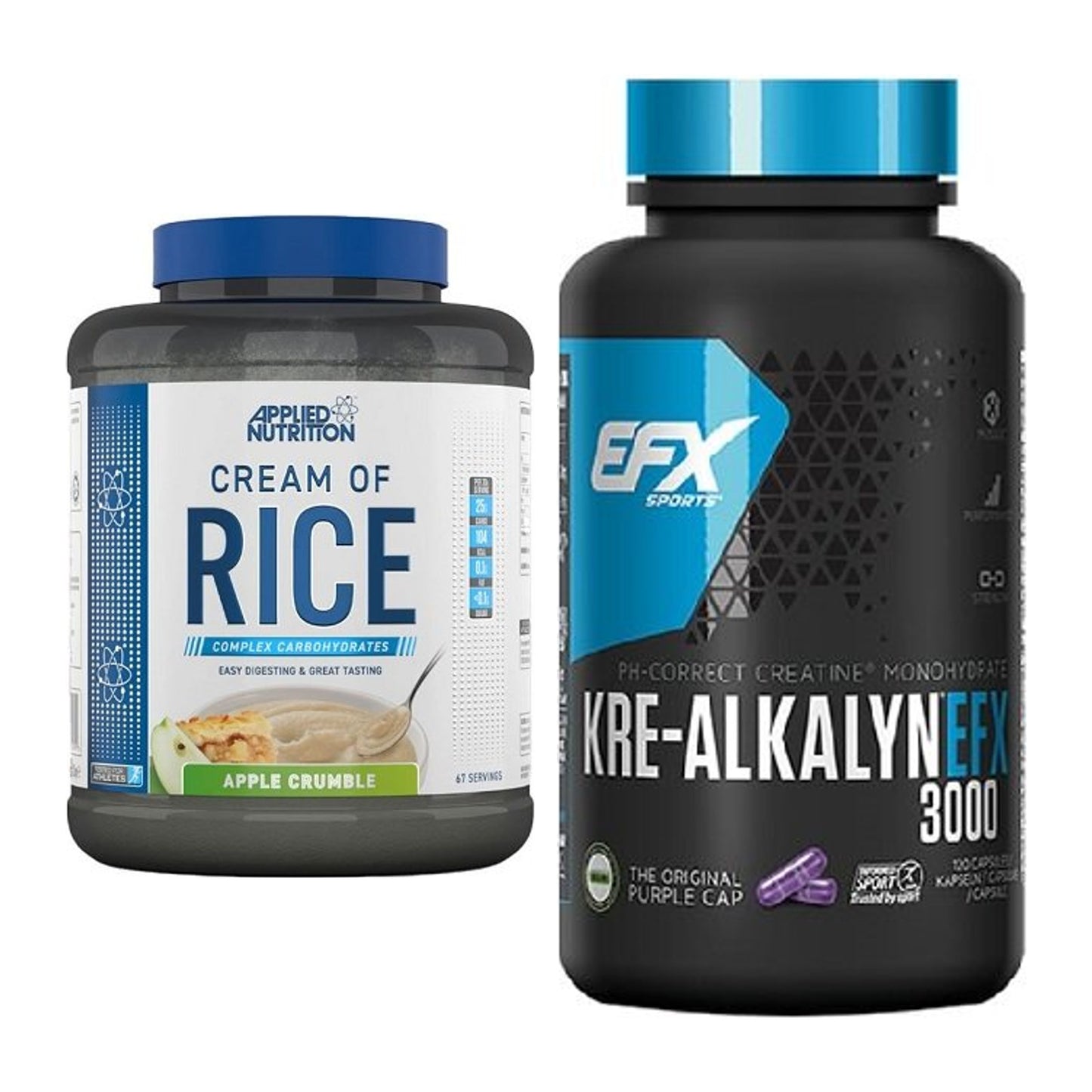Masseaufbau-Set: Applied Nutrition Cream + EFX Kre-Alkalyn 3000 – alle enthaltenen Artikel