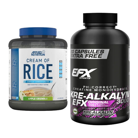 Masseaufbau-Set: Applied Nutrition Cream + EFX Kre-Alkalyn 3000 – alle enthaltenen Artikel