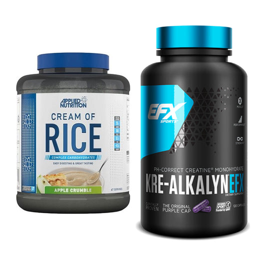 Masseaufbau-Set: Applied Nutrition Cream of Rice + EFX Kre-Alkalyn – alle enthaltenen Artikel