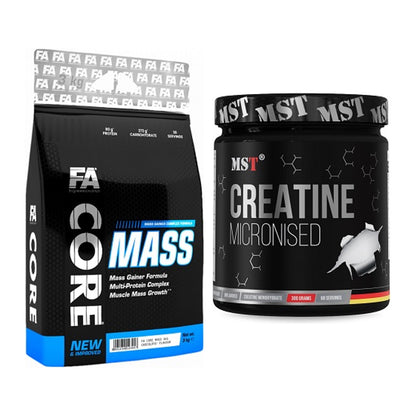 Masseaufbau-Set: FA Nutrition Core Mass + MST Creatin Monohydrate – alle enthaltenen Artikel