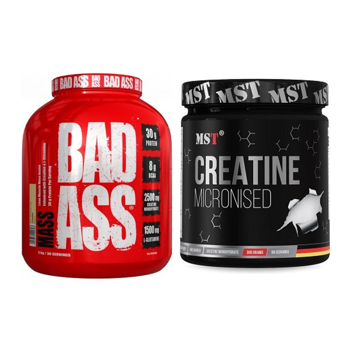 Masseaufbau-Set: BAD ASS MASS + MST Creatin Monohydrate – alle enthaltenen Artikel