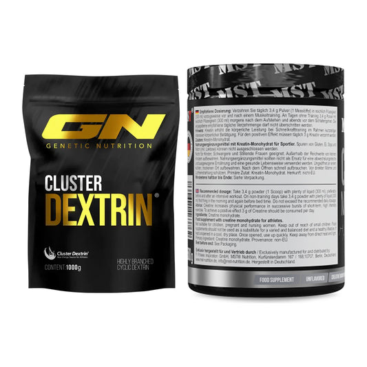 Masseaufbau-Set: GN Cluster Dextrin + MST Creatin Monohydrate – alle enthaltenen Artikel