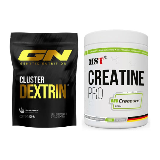 Masseaufbau-Set: GN Cluster Dextrin + MST Creatin Pro CREAPURE – alle enthaltenen Artikel
