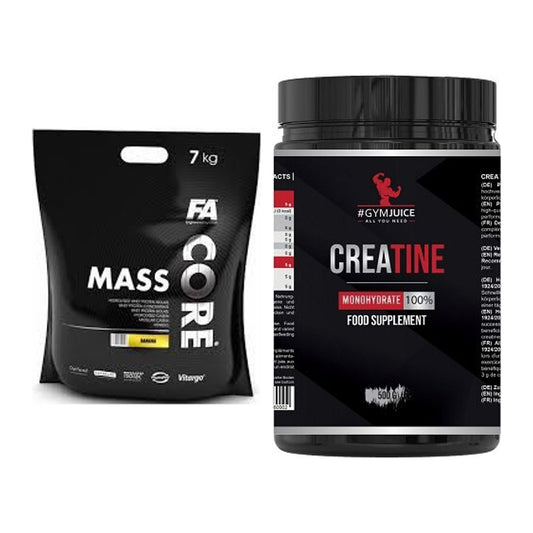 Masseaufbau-Set: FA Nutrition CORE Mass + #GYMJUICE Creatine – alle enthaltenen Artikel