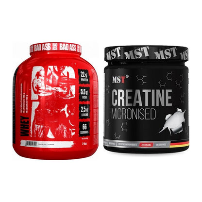 Masseaufbau-Set: BAD ASS Whey + MST Creatin Monohydrate – alle enthaltenen Artikel