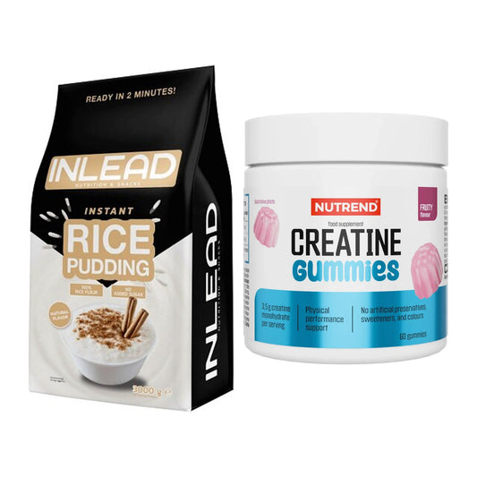 Masseaufbau-Set: INLEAD Instant Rice + Nutrend Creatine Gummies – alle enthaltenen Artikel