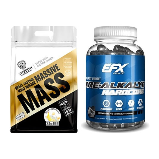 Masseaufbau-Set: Swedish Supplements + EFX Kre-Alkalyn Hardcore – alle enthaltenen Artikel