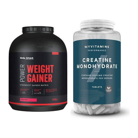 Massi ehitamise komplekt: Body Attack Power Weight + MyProtein MyVitamins – kõik esemed on kaasas