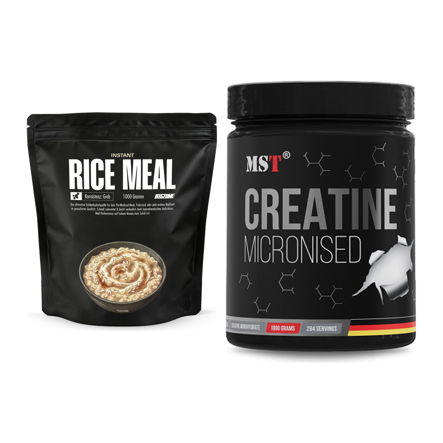Masseaufbau-Set: Big Zone Instant Rice + MST Creatin Monohydrate – alle enthaltenen Artikel