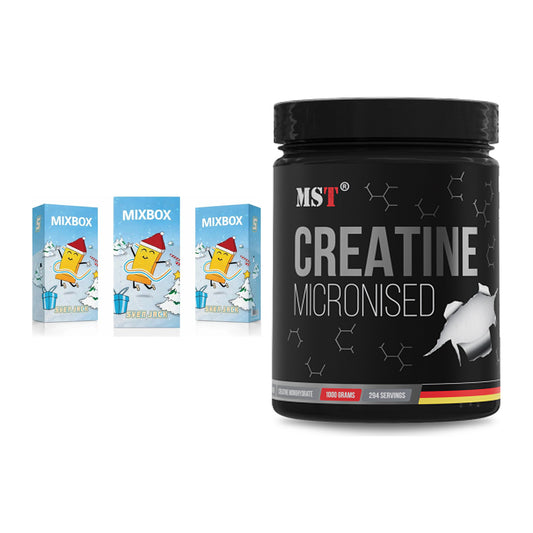 Masseaufbau-Set: Sven Jack MIXBOX 49x65g + MST Creatin Monohydrate – alle enthaltenen Artikel