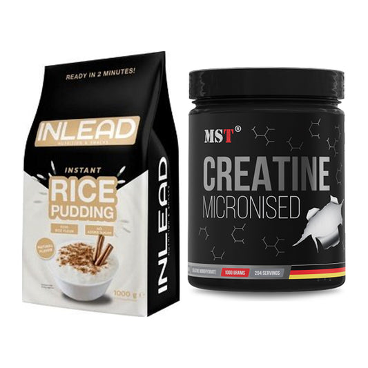 Masseaufbau-Set: INLEAD Instant Rice Pudding + MST Creatin Monohydrate – alle enthaltenen Artikel