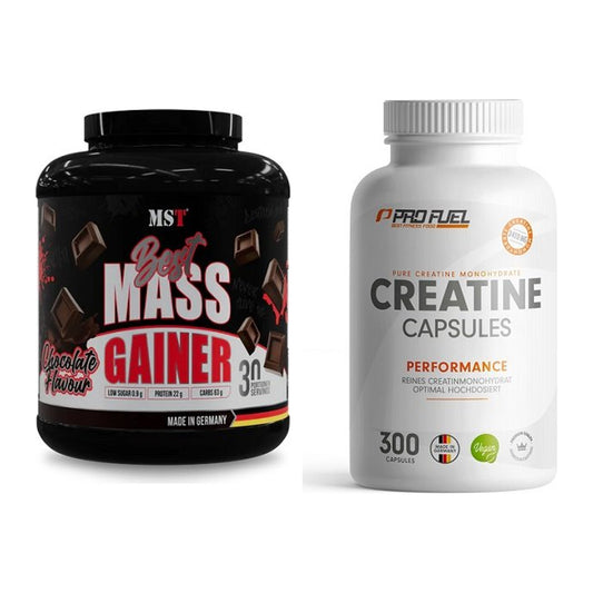 Masseaufbau-Set: MST Best Mass Gainer + ProFuel Creatine Monohydrate – alle enthaltenen Artikel