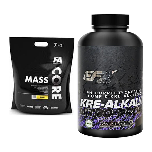 Masseaufbau-Set: FA Nutrition CORE Mass + EFX Kre-Alkalyn Nitro PRO – alle enthaltenen Artikel