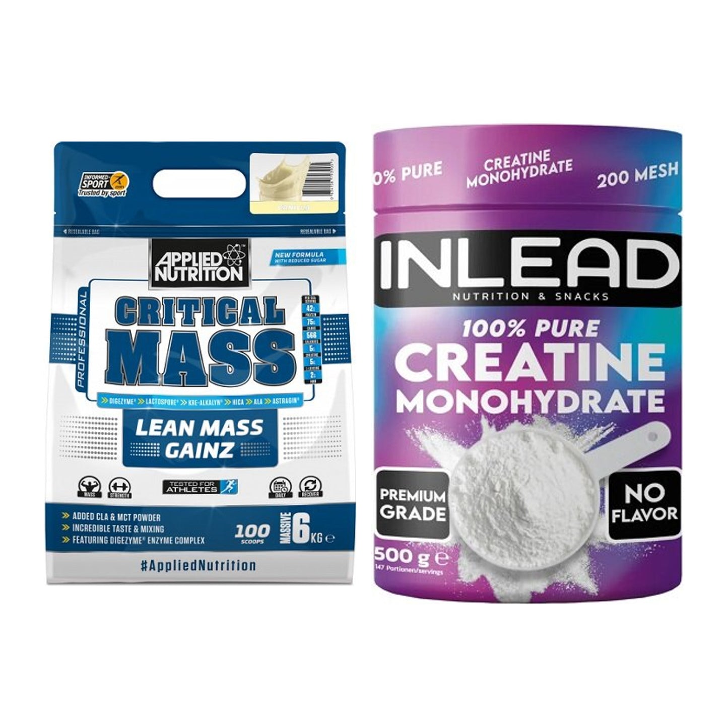 Masseaufbau-Set: Applied Nutrition + INLEAD Creatine – alle enthaltenen Artikel