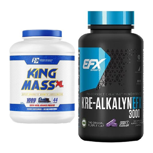 Masseaufbau-Set: Ronie Coleman RCSS King + EFX Kre-Alkalyn 3000 – alle enthaltenen Artikel