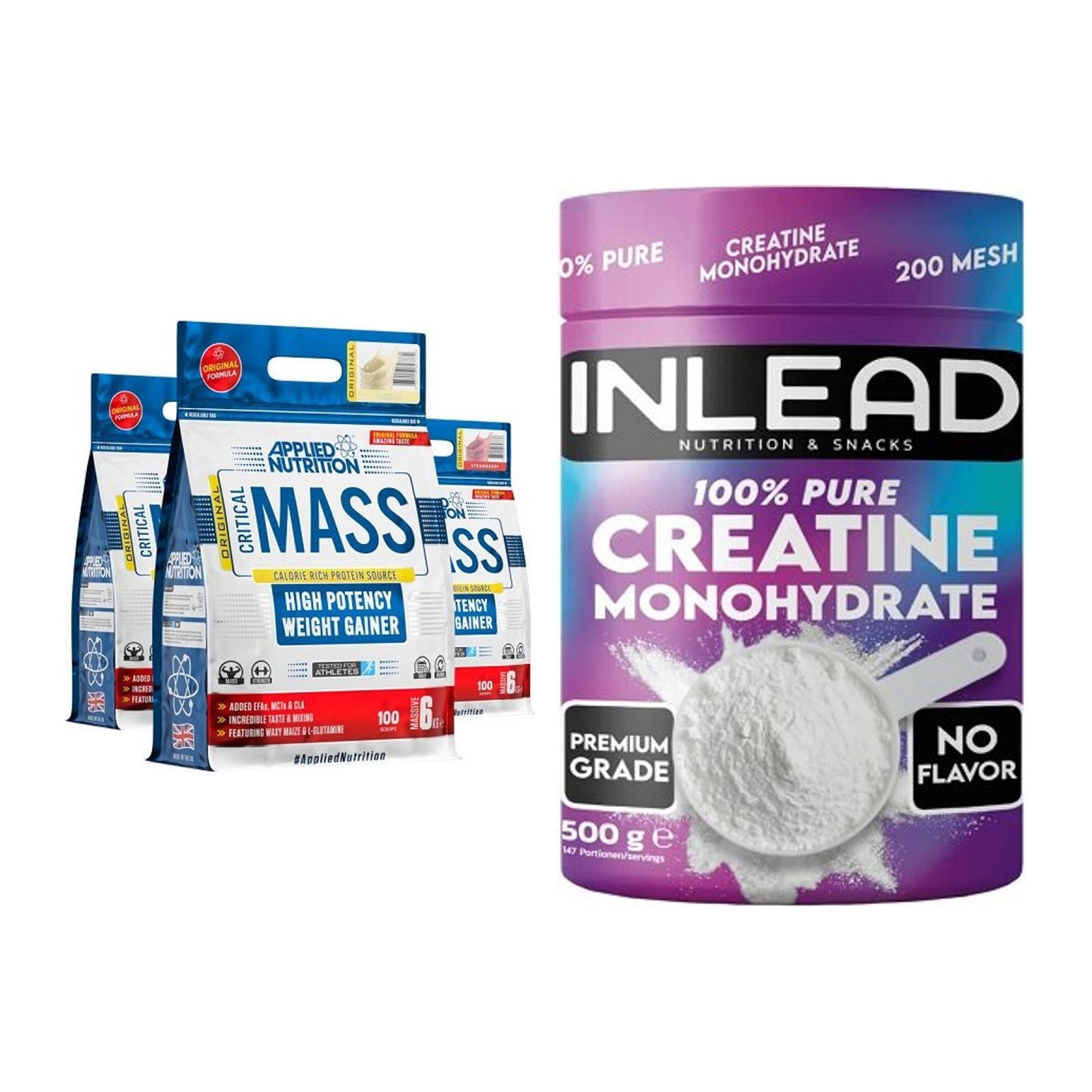 Masseaufbau-Set: Applied Nutrition + INLEAD Creatine – alle enthaltenen Artikel