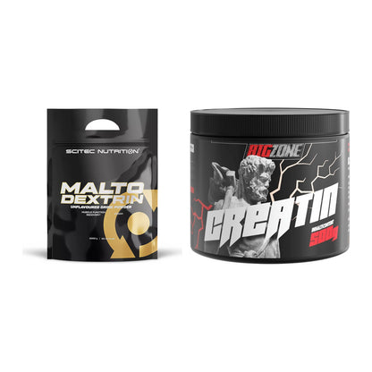 Masseaufbau-Set: Scitec Maltodextrin 2000g Beutel + Big Zone Creatin – alle enthaltenen Artikel