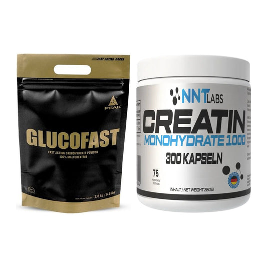 Masseaufbau-Set: Peak Glucofast + NNT Creatin 1000 mg – alle enthaltenen Artikel