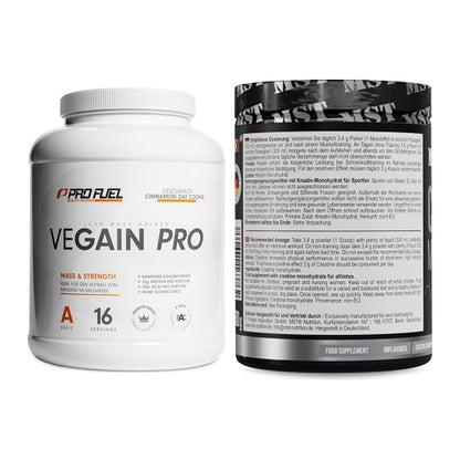 Masseaufbau-Set: ProFuel VEGAIN Pro + MST Creatin Monohydrate – alle enthaltenen Artikel