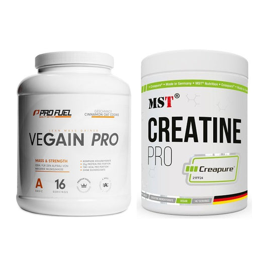 Masseaufbau-Set: ProFuel VEGAIN Pro + MST Creatin Pro CREAPURE – alle enthaltenen Artikel