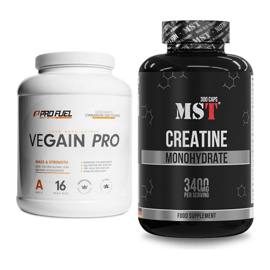 Masseaufbau-Set: ProFuel VEGAIN Pro + MST Creatine Monohydrate – alle enthaltenen Artikel