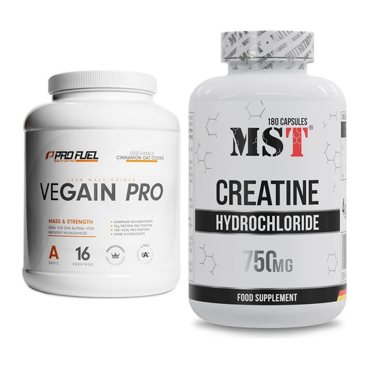 Masseaufbau-Set: ProFuel VEGAIN Pro + MST Creatine HCL – alle enthaltenen Artikel