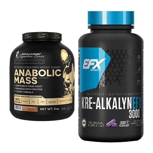 Masseaufbau-Set: Kevin Levrone Anabolic + EFX Kre-Alkalyn 3000 – alle enthaltenen Artikel