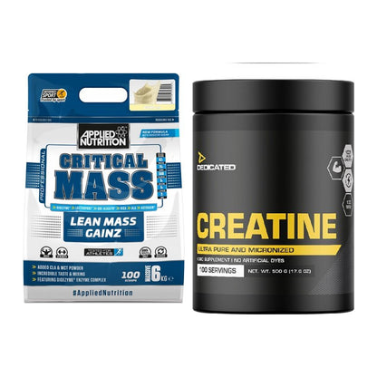 Masseaufbau-Set: Applied Nutrition Critical Mass + Dedicated Creatine – alle enthaltenen Artikel